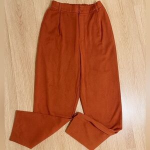 ZARA TRF Casual Rust Trousers Pants Size XS